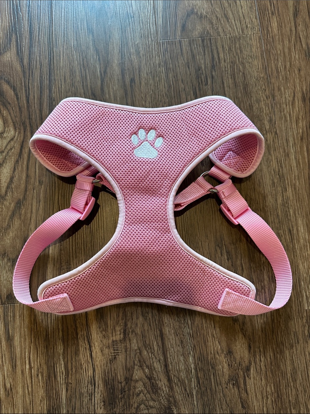 Top Paw Pink Mesh Dog Harness with Paw Patch